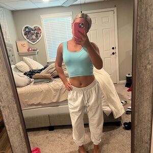 H&M Cream Sweat Pants Soft Oversized Small